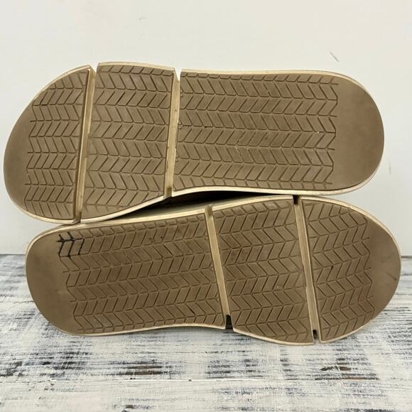 Naked Feet Essex Leather Platform Sneakers Beige Taupe Women’s 8M - Picture 8 of 16